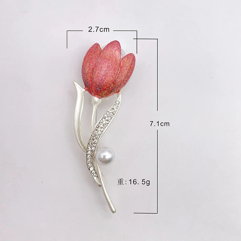 Sparkling Peony Brooch Jewelry