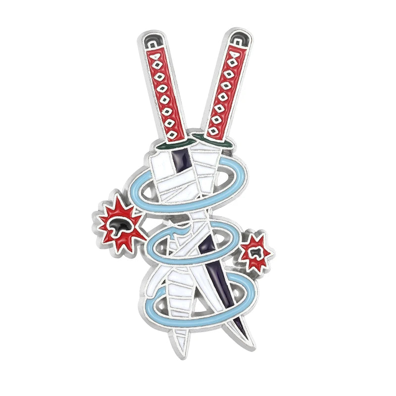 Demon Slayer Weapon Enamel Pins – Anime Sword Metal Brooch Badge