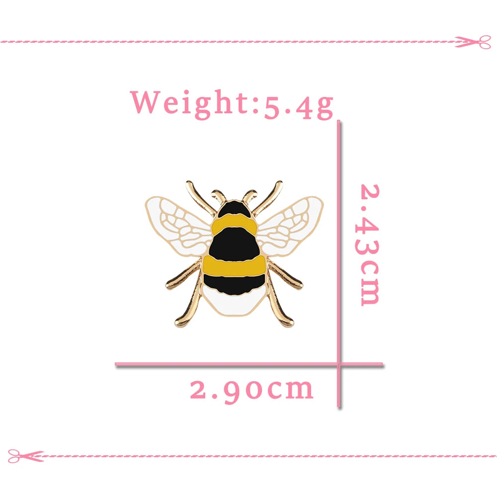 Cute Honey Bee Enamel Pin – Cartoon Insect Brooch