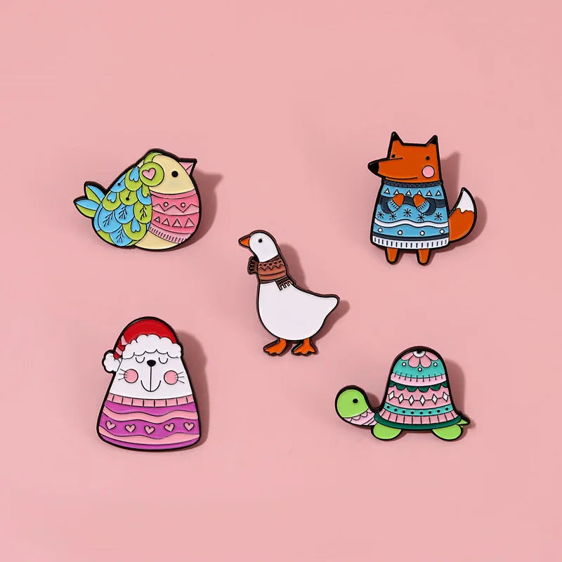 Frog, Rabbit & Duck Pins – Cute Animal Badges