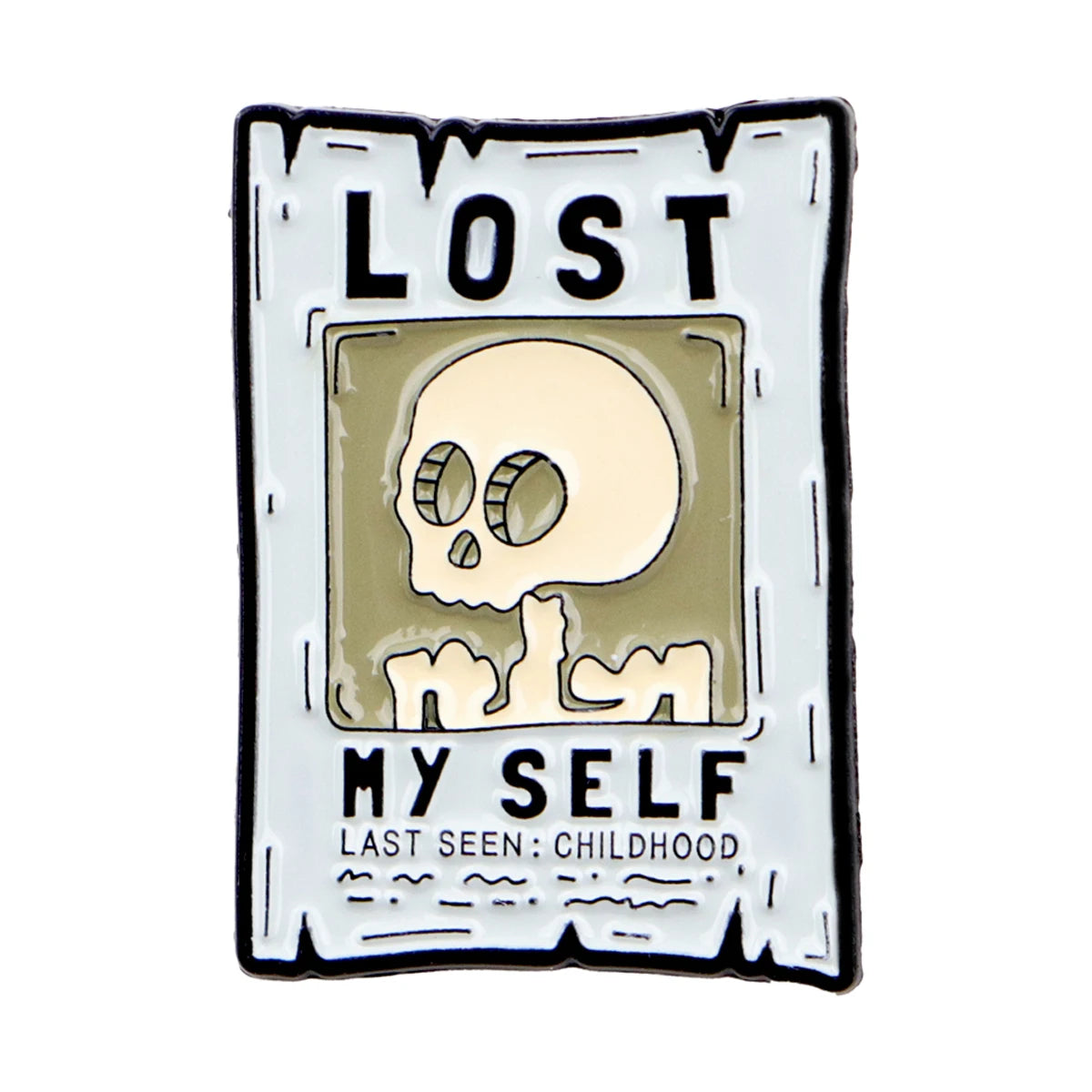 Skeleton Art Enamel Pin – Cartoon Skull Brooch