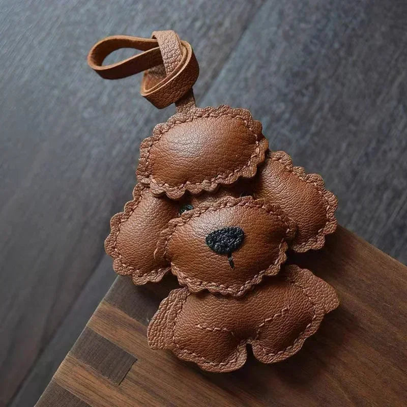 Exquisite Leather Bag Charm – Scarecrow Design