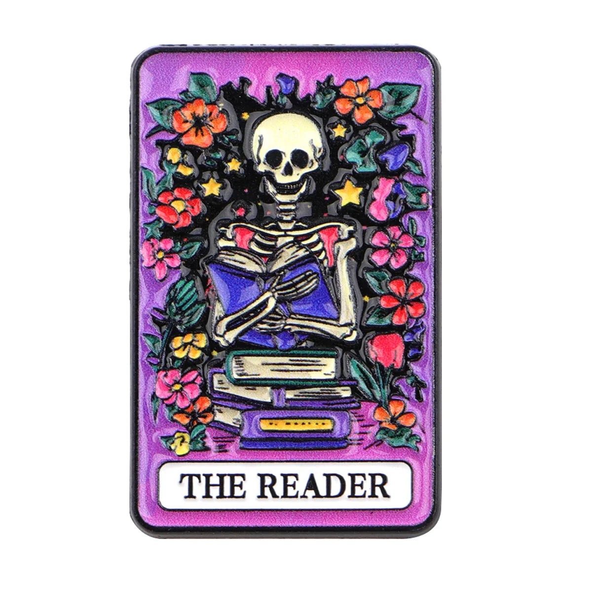 Skeleton Tarot Enamel Pin – READER Brooch