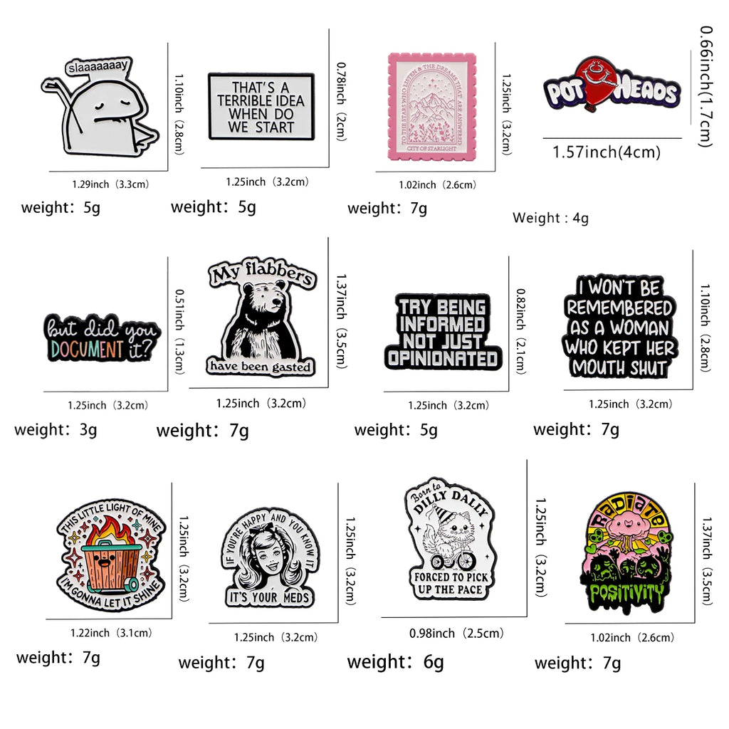 Funny Cat Enamel Pin – Quote Badge Gift