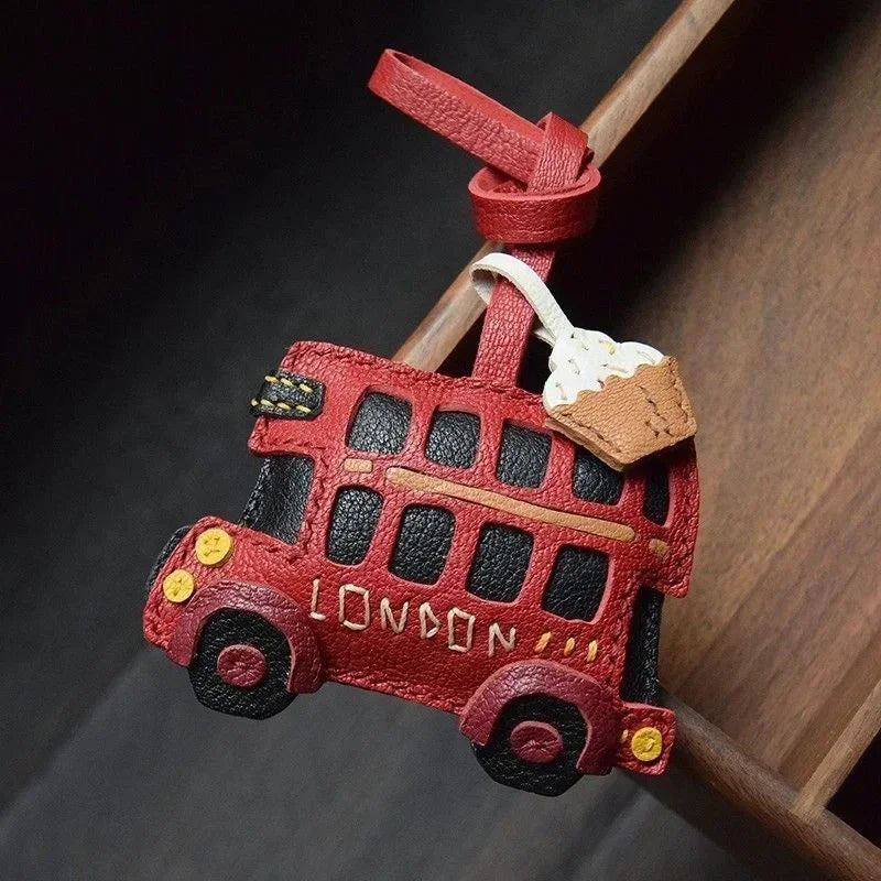 Exquisite Leather Bag Charm – Scarecrow Design