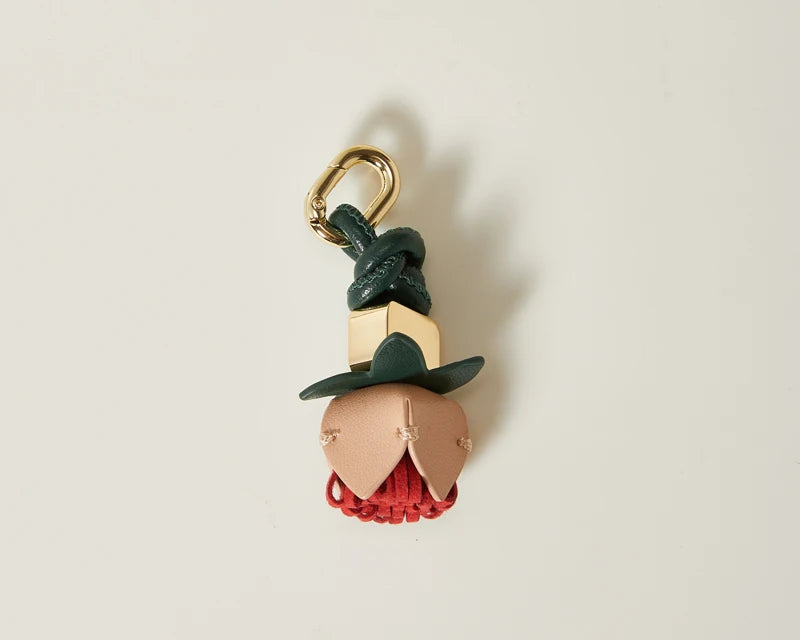 High-Grade Leather Flower Ball Tassel – Bag & Car Pendant