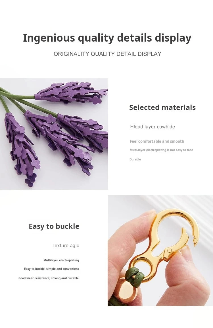 Empower in Lavender – Leather Bag Charm