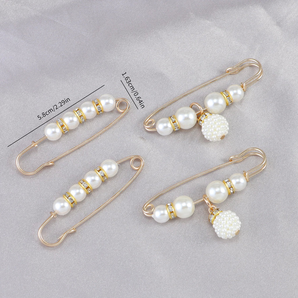 Kpop Gold Brooch Set – Fashion Safety Pins for Women