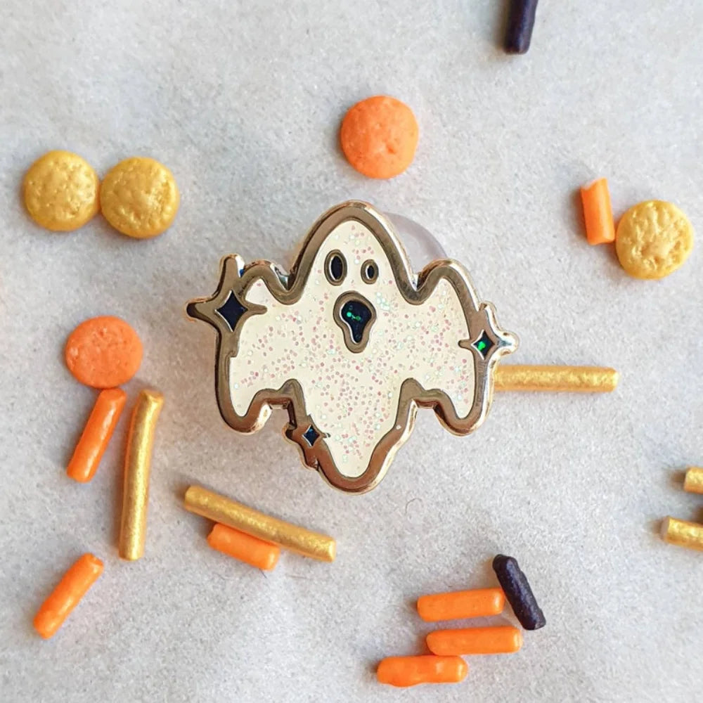 Spooky Friends Enamel Pin Set – Bat, Ghost & Candy Corn