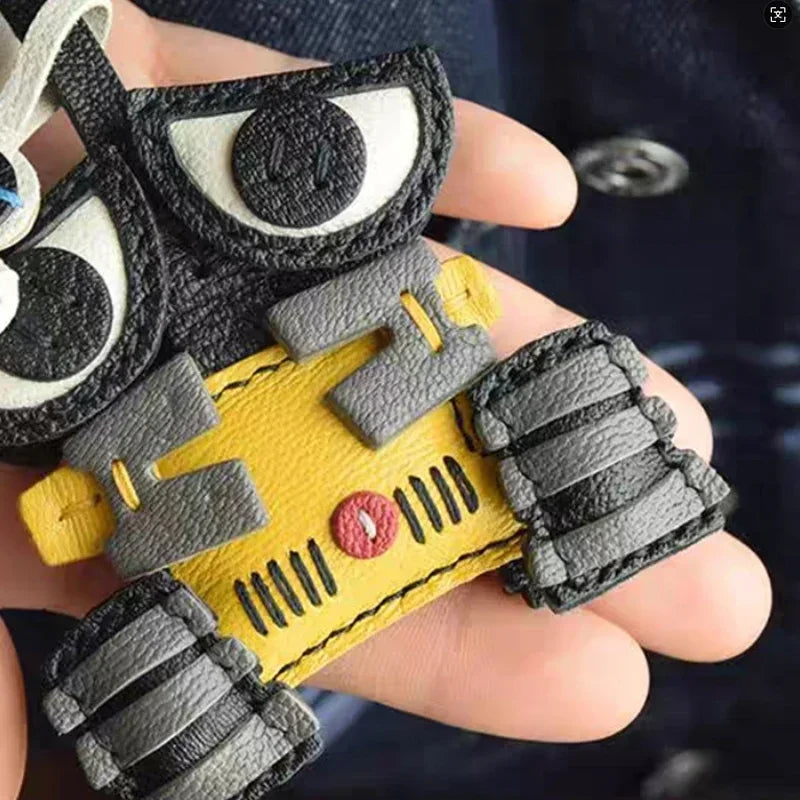 Exquisite Leather Bag Charm – Scarecrow Design