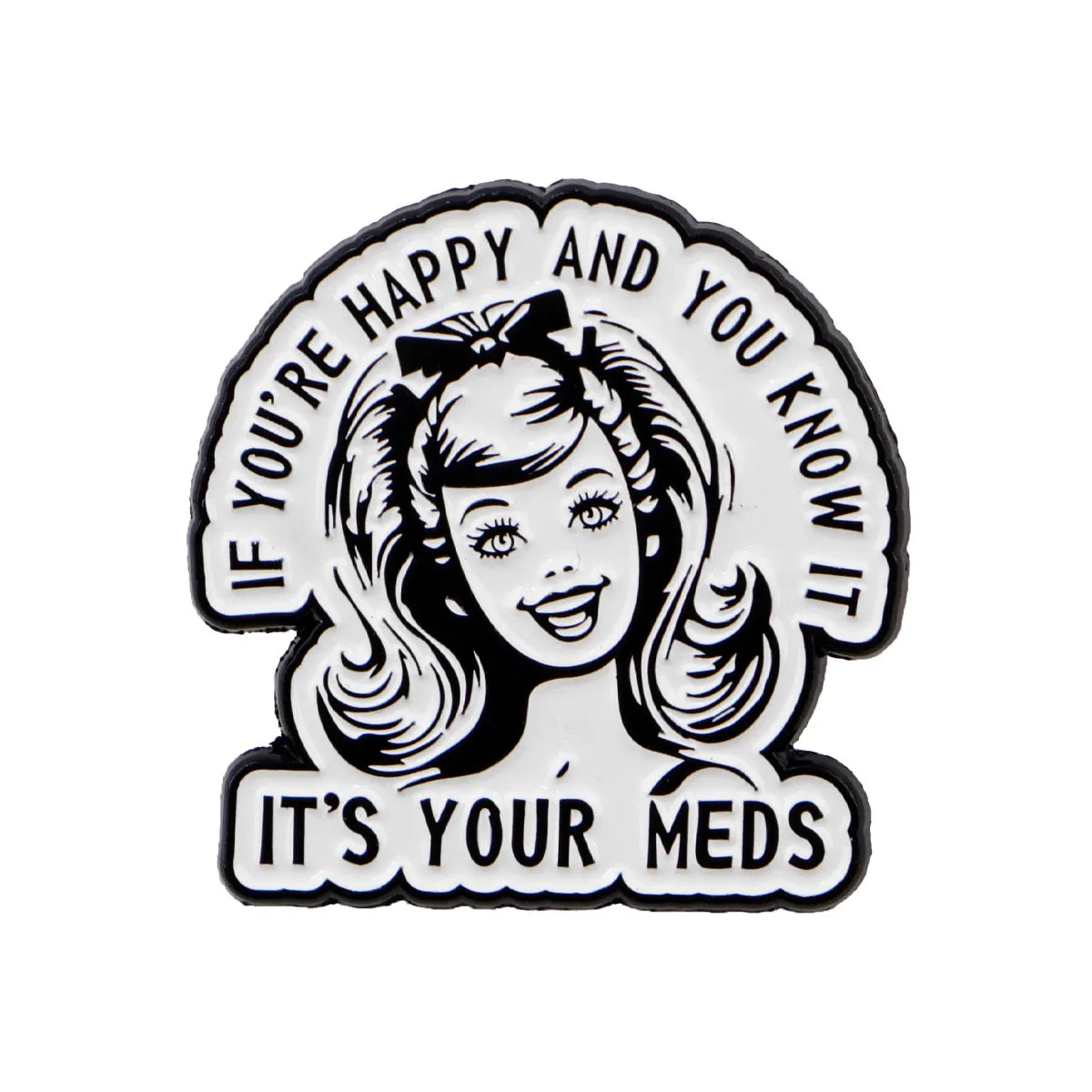 Funny Cat Enamel Pin – Quote Badge Gift