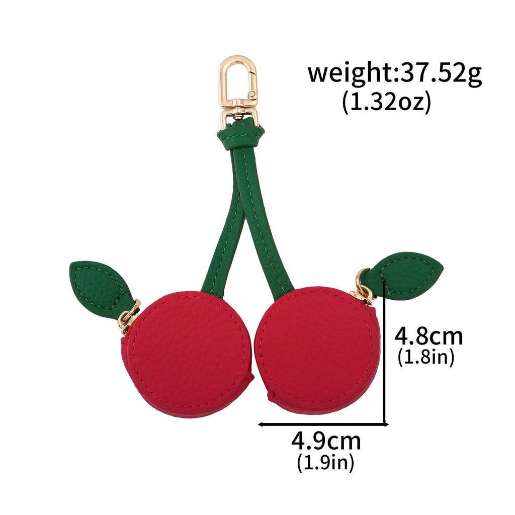 Cute Fruit Coin Purse – Lemon, Strawberry & Cherry Mini Wallets | PU Leather Keychain bag charm