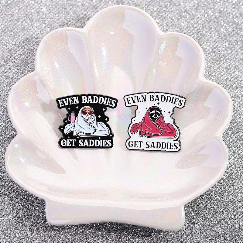 Cute Animal Enamel Pin Set (3–5pcs) – Cat & Capybara Brooches