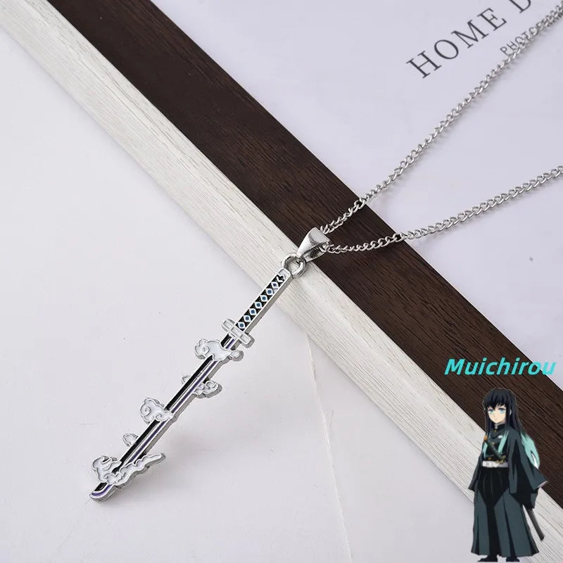 Demon Slayer Necklace – Kimetsu no Yaiba Enamel Pendant Choker Cosplay Jewelry