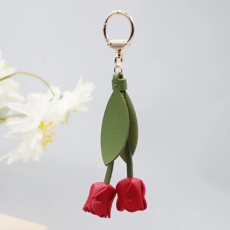 “She Blooms” Tulip Keychain