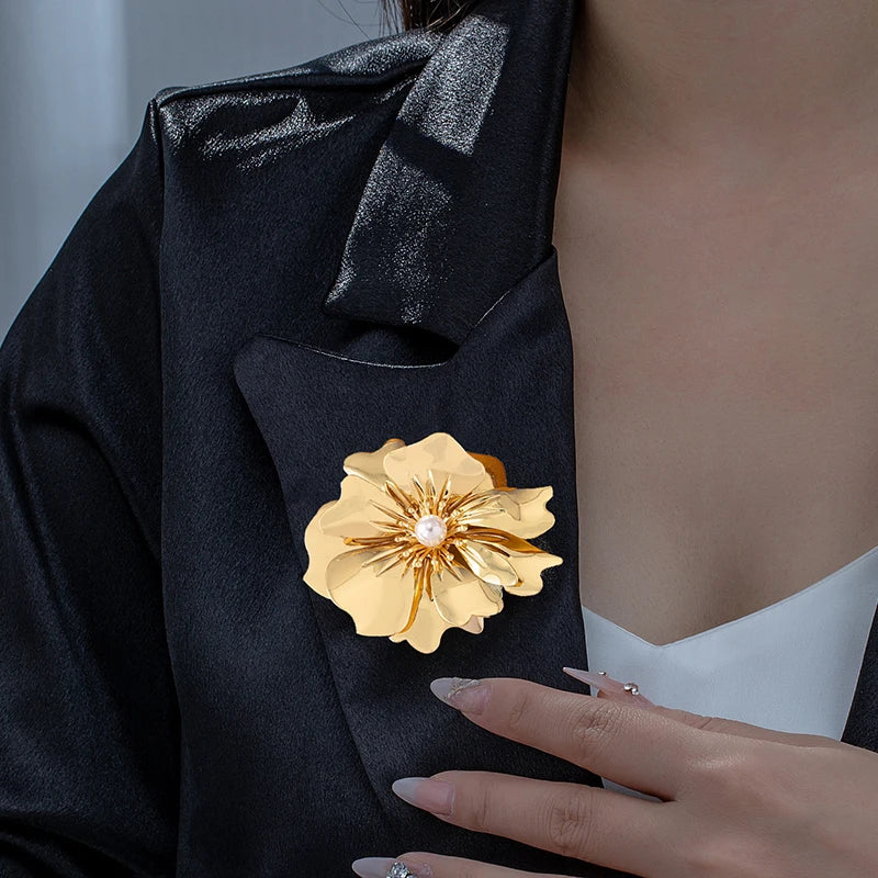 Sparkling Peony Brooch Jewelry