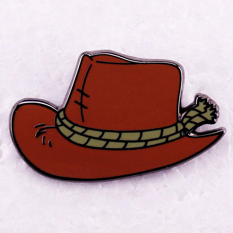 Cowboy Hat Enamel Pin Jewelry Backpack Decorate Gift