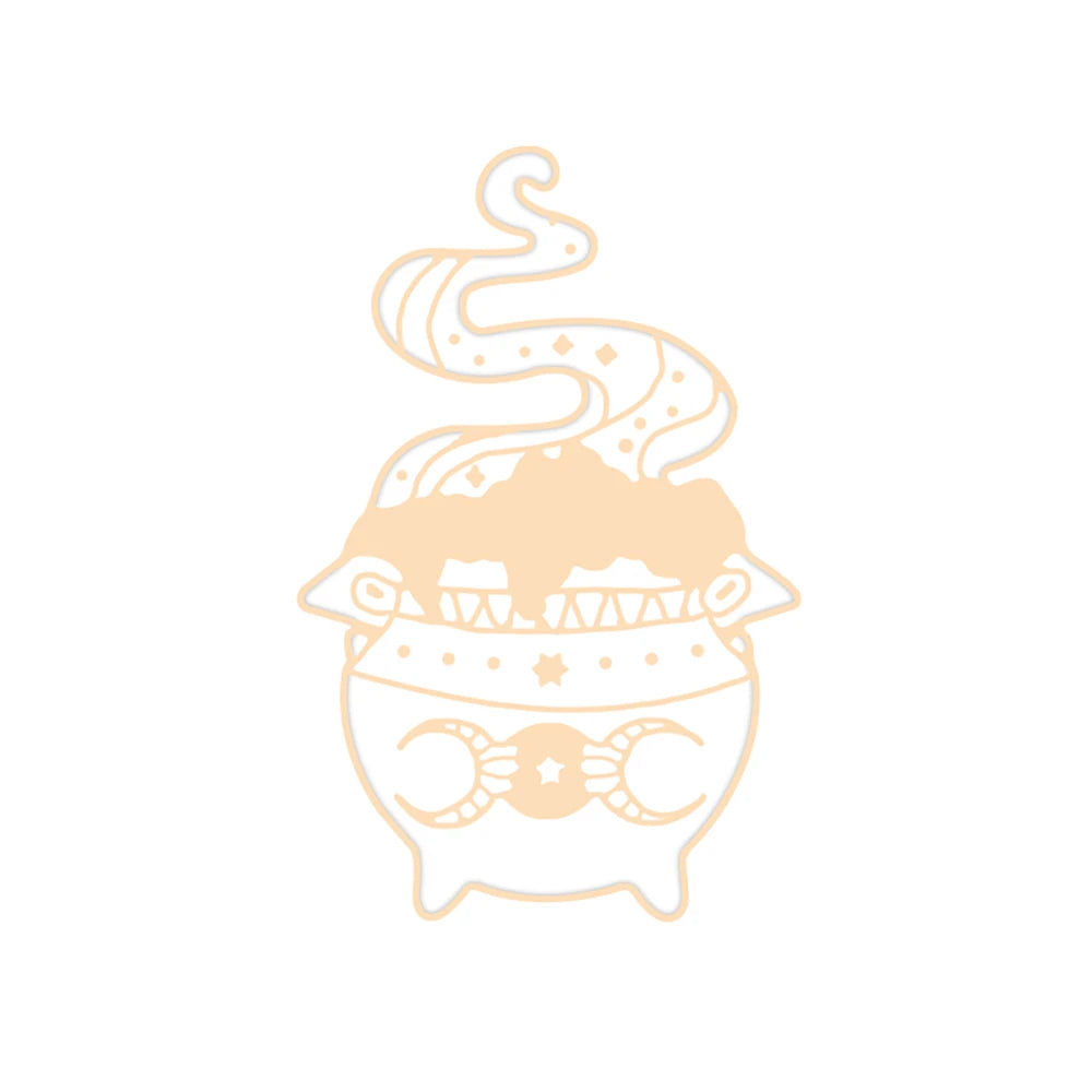 Witchy Enamel Pins – Cat, Hat & Moon Badge