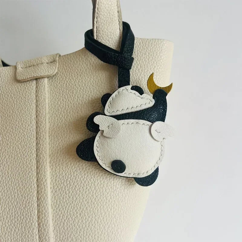 Exquisite Leather Bag Charm – Scarecrow Design