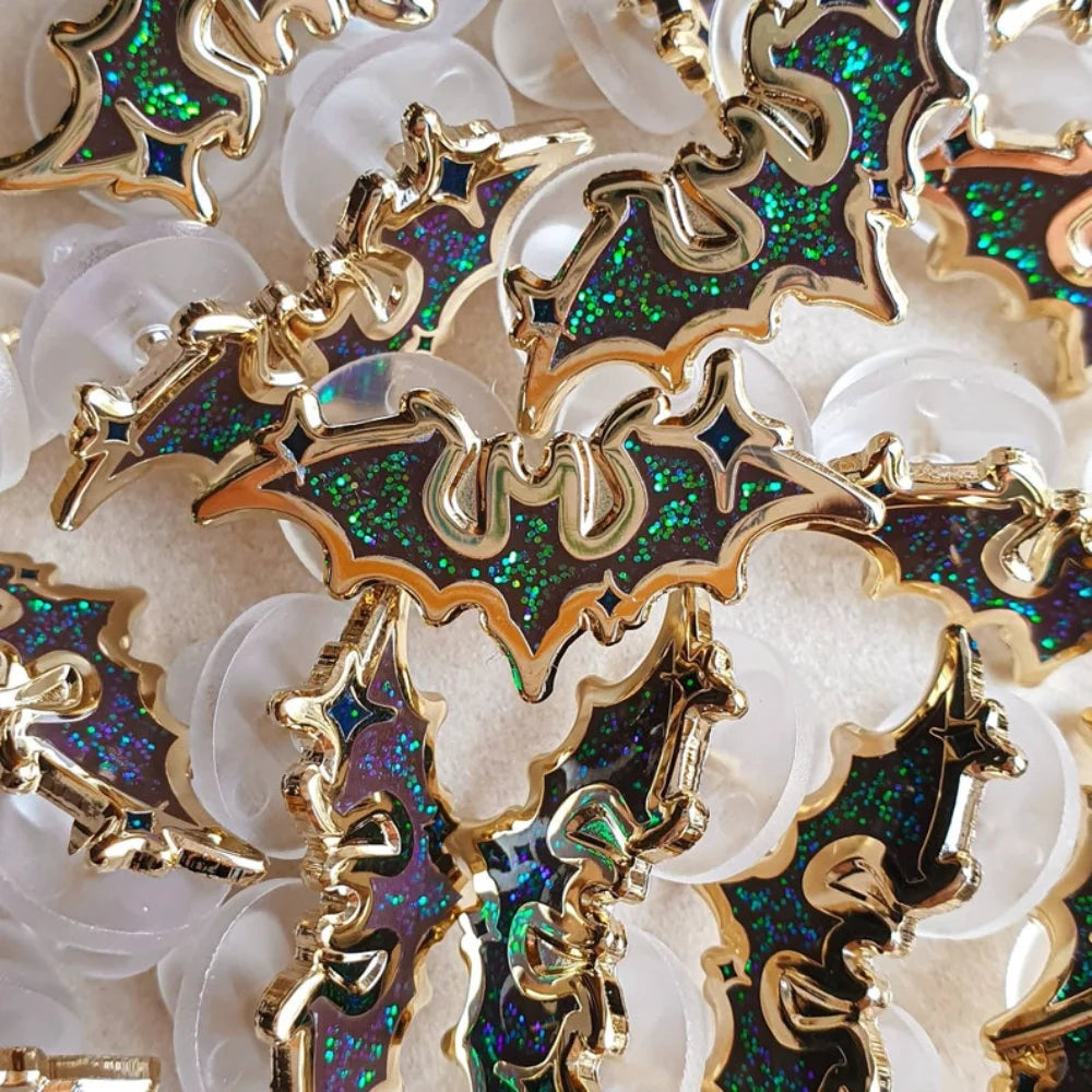 Spooky Friends Enamel Pin Set – Bat, Ghost & Candy Corn