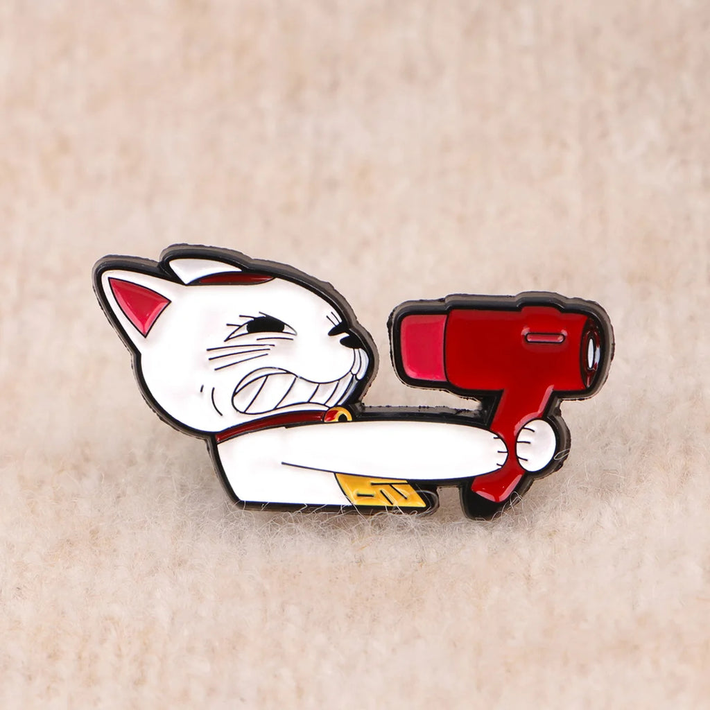 Adorable Cat Pin – Anime Brooch for Backpack & Clothes