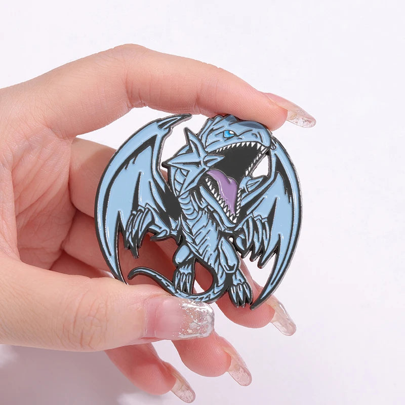 Anime Blue Dragon Enamel Pin – Cute Brooch Badge for Backpack & Clothes