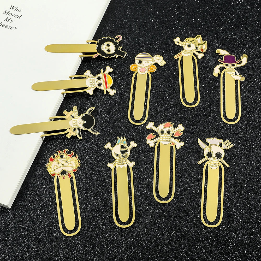 One Piece Metal Bookmarks – Anime Collectible Gift for Fans & Book Lovers