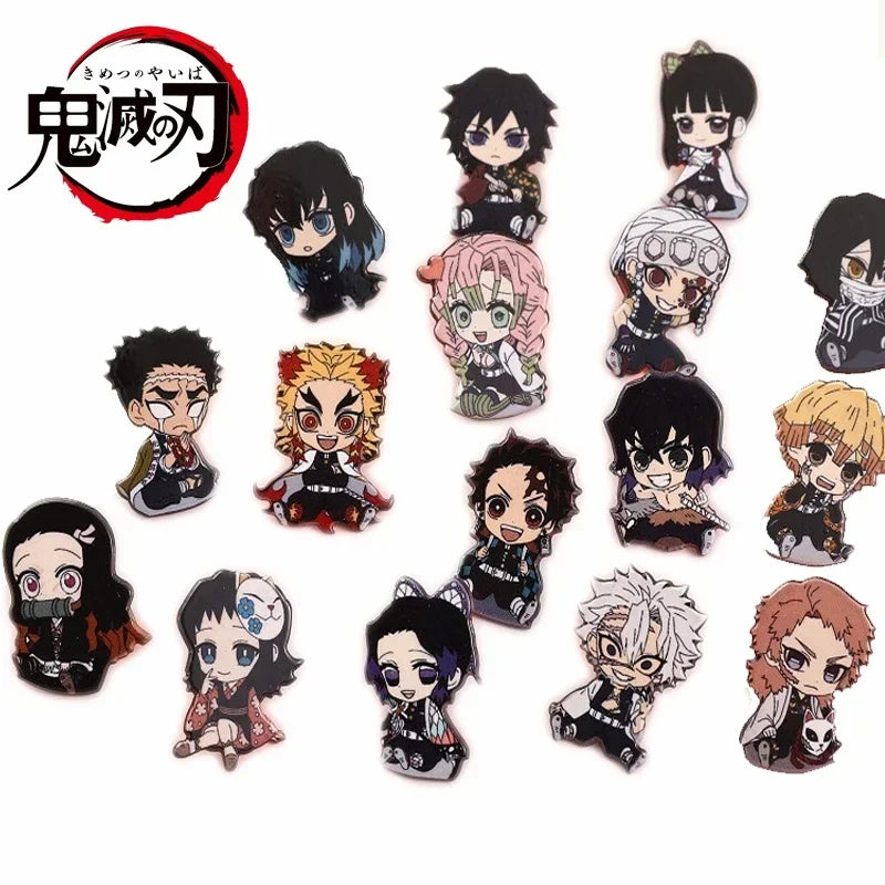 Demon Slayer Backpack & Clothes Pins – Anime Jewelry Gift