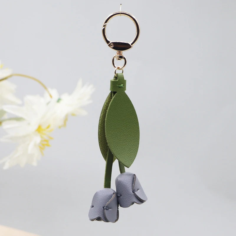 “She Blooms” Tulip Keychain