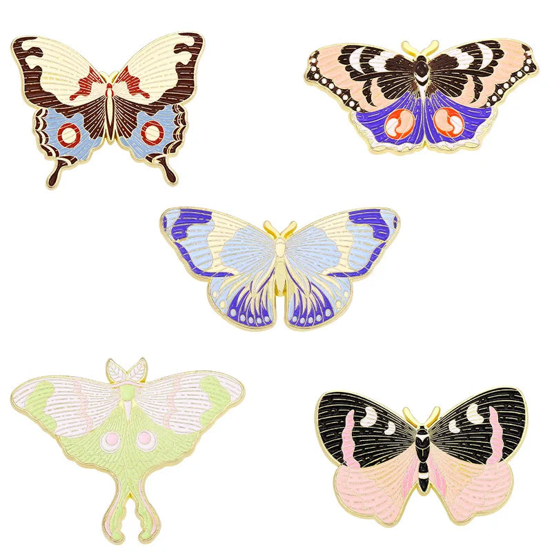Colorful Butterfly Enamel Pin – Cute Insect Brooch