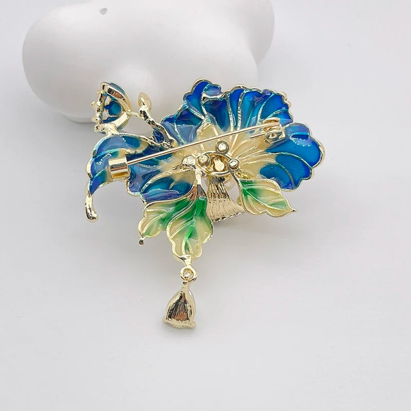 Sparkling Peony Brooch Jewelry