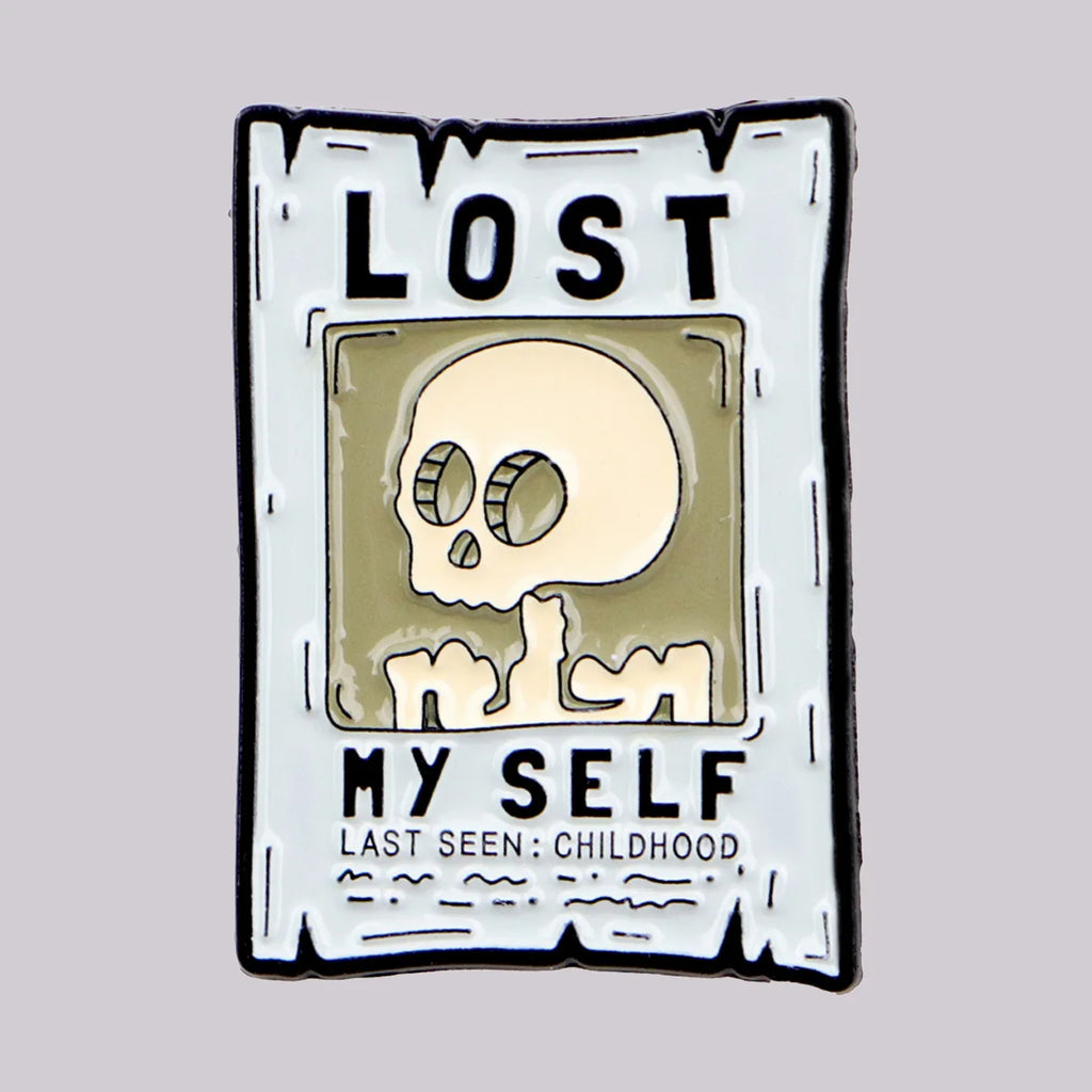 Skeleton Art Enamel Pin – Cartoon Skull Brooch