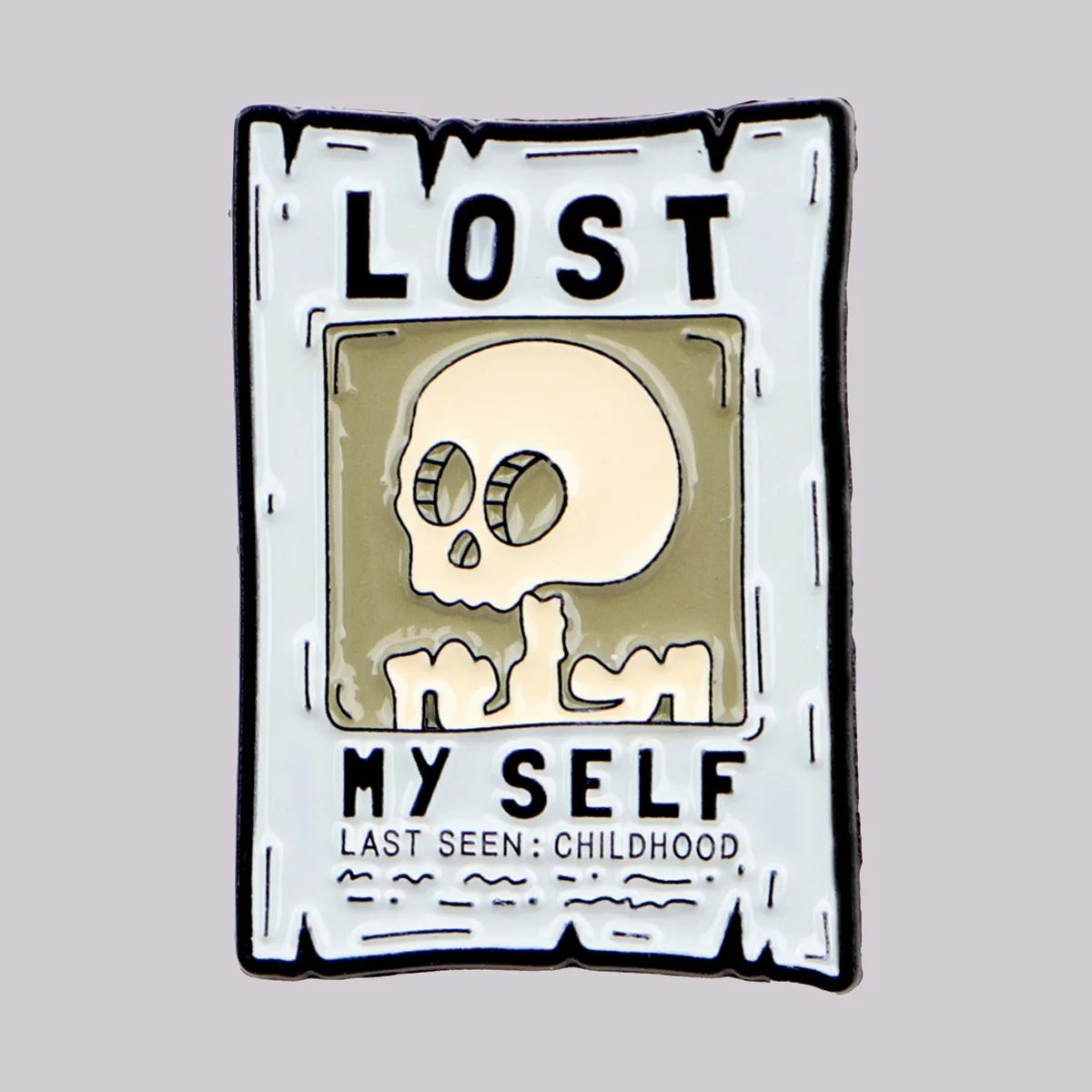 Skeleton Art Enamel Pin – Cartoon Skull Brooch