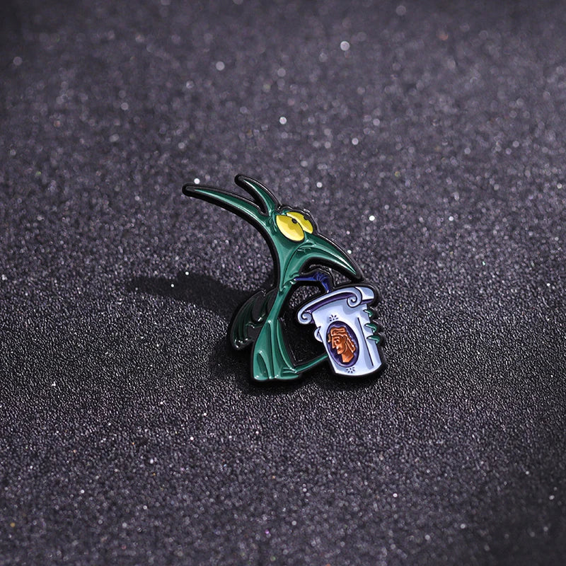 Hercules Panic Soda Enamel Pin – Funny Cartoon Brooch Badge