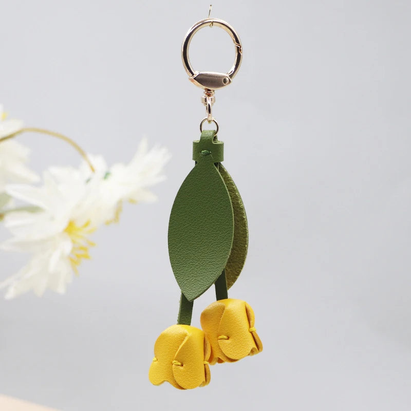 “She Blooms” Tulip Keychain