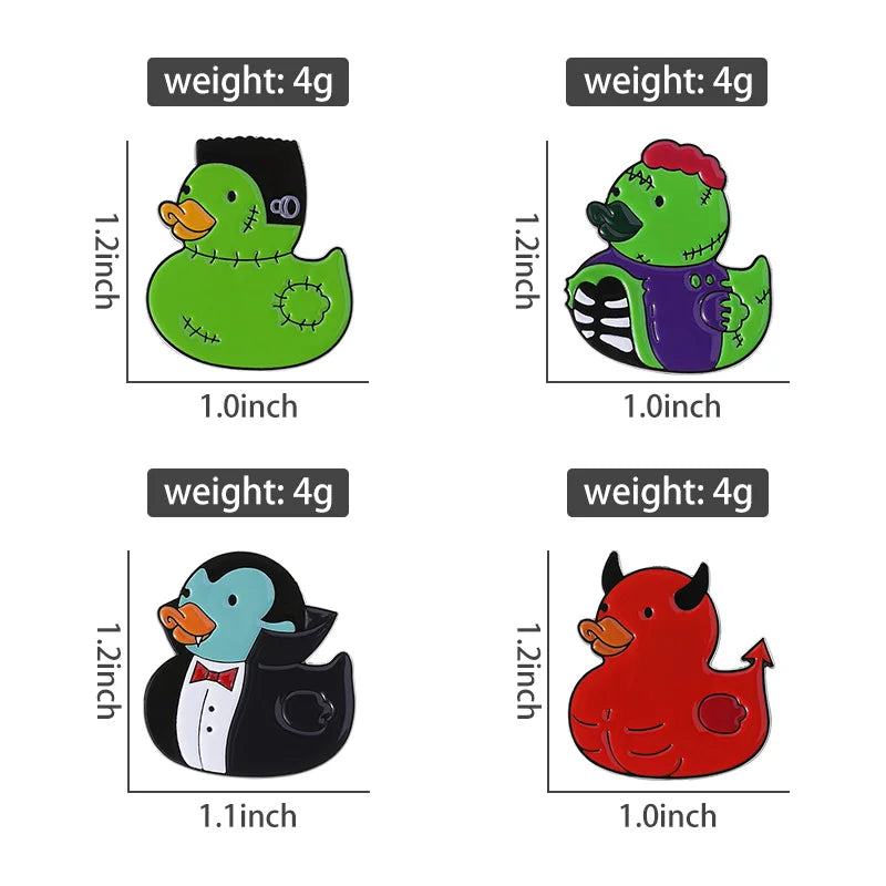 Cute Animal Enamel Pin Set (3–5pcs) – Cat & Capybara Brooches