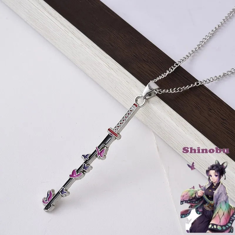 Demon Slayer Necklace – Kimetsu no Yaiba Enamel Pendant Choker Cosplay Jewelry