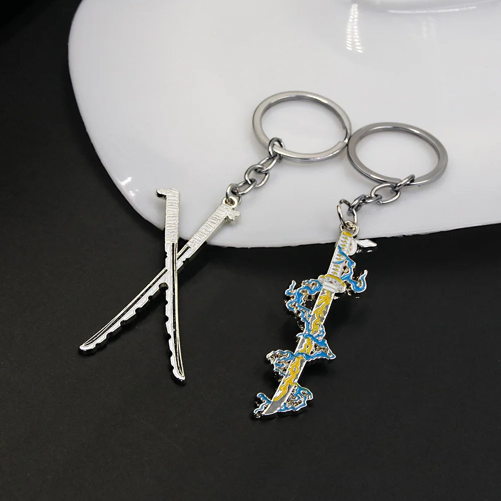Demon Slayer Sword Keychains – Mini Japanese Katana Collection Anime Souvenir Gifts