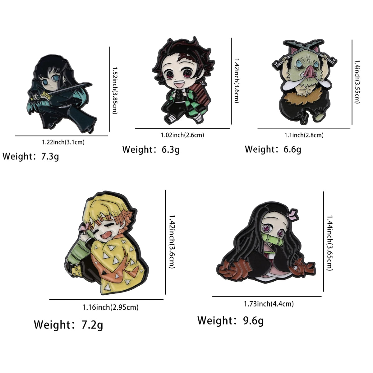 demon slayer brooches