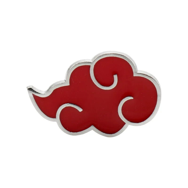 8Pcs Anime Enamel Pin Set – Red Cloud & Sharingan Brooches