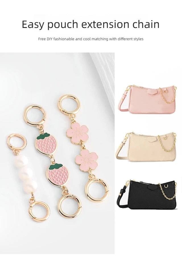 Pink Shoulder Bag Extension Chain