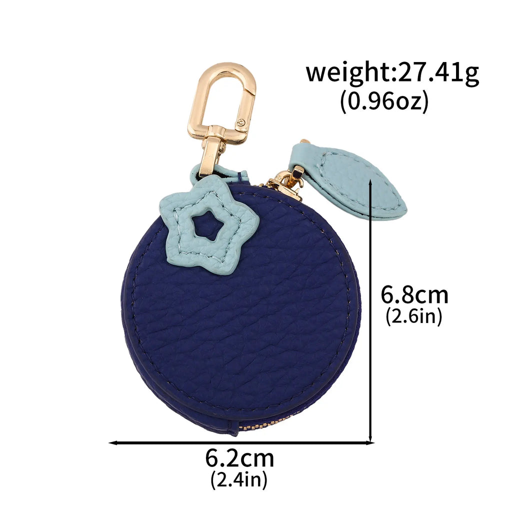 Cute Fruit Coin Purse – Lemon, Strawberry & Cherry Mini Wallets | PU Leather Keychain bag charm