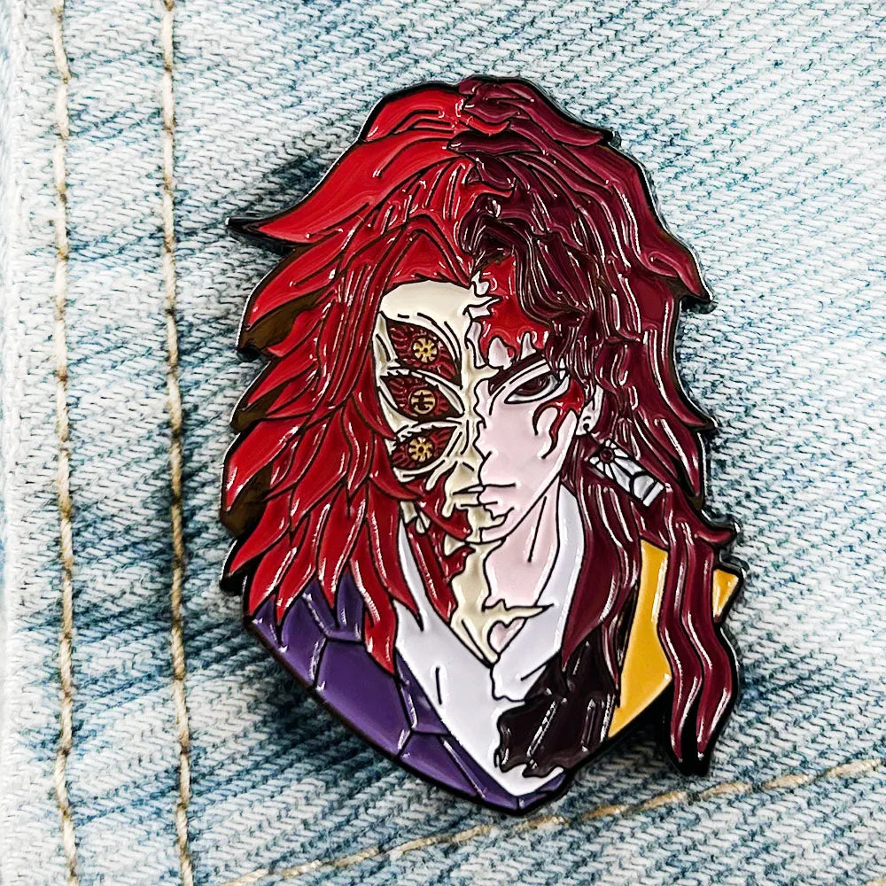 Kokushibo & Yoriichi Mashup Enamel Pin – Demon Slayer Anime Badge