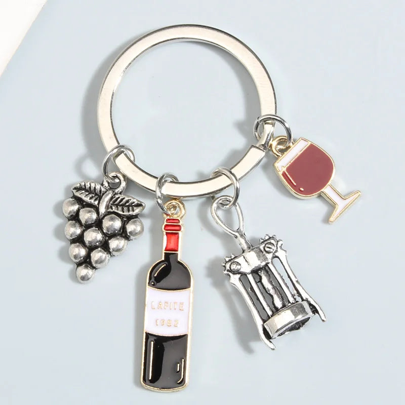 Cute Beer Cup Keychain – Enamel Key Ring for Handbags & Cars