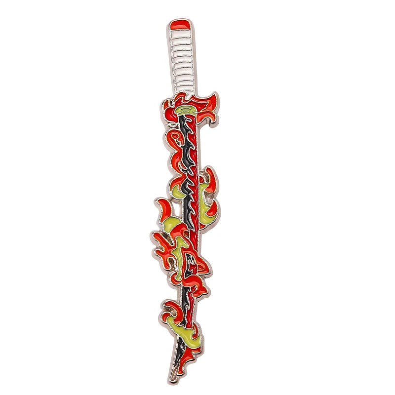 Demon Slayer Weapon Enamel Pins – Anime Sword Metal Brooch Badge