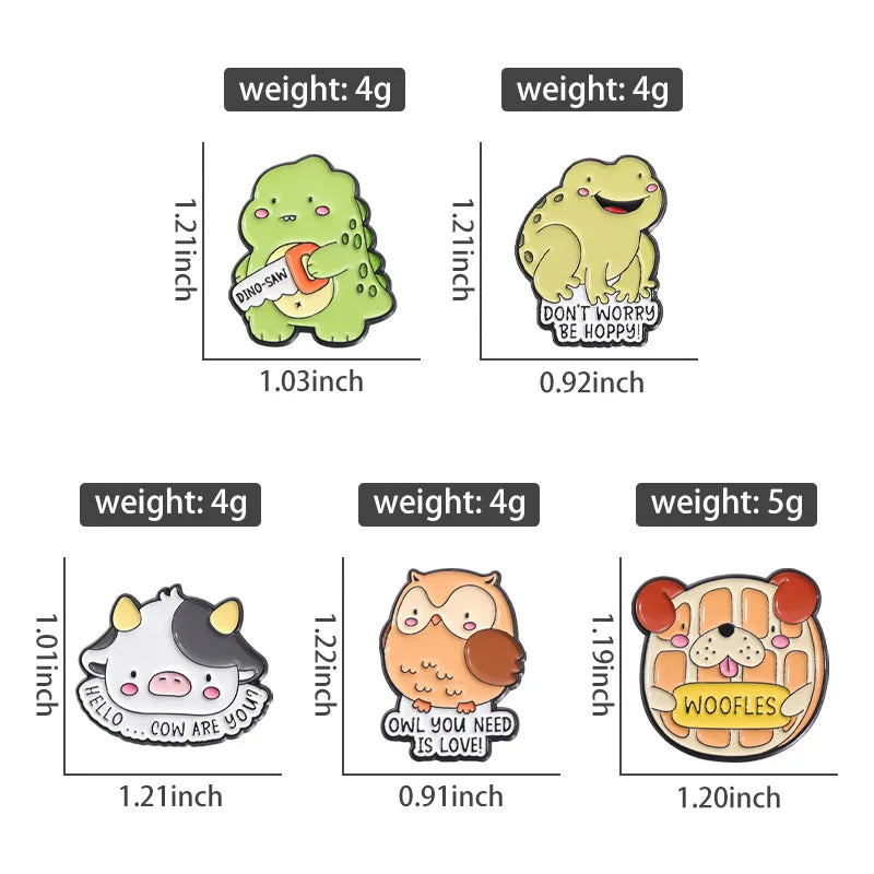 Frog, Rabbit & Duck Pins – Cute Animal Badges
