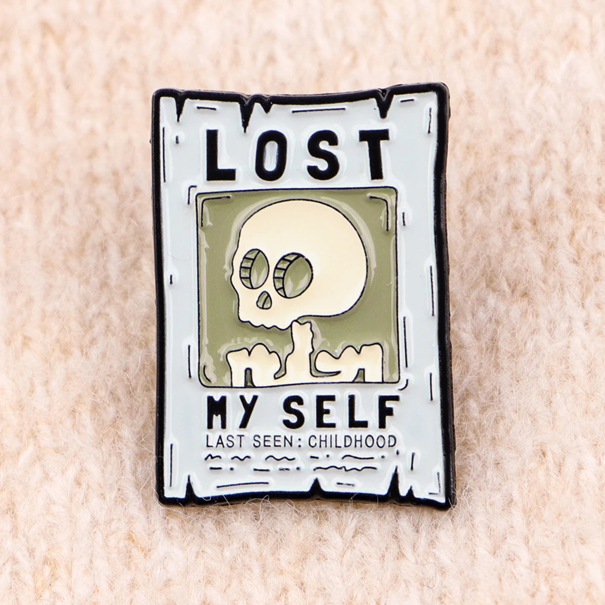 Skeleton Art Enamel Pin – Cartoon Skull Brooch