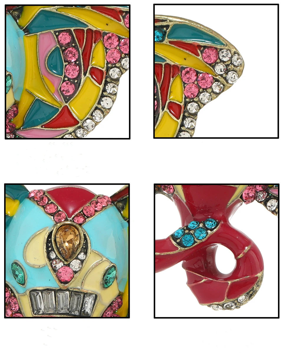 Retro Enamel Cat Mask Jewelry