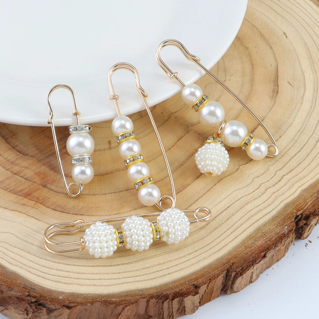 Kpop Gold Brooch Set – Fashion Safety Pins for Women