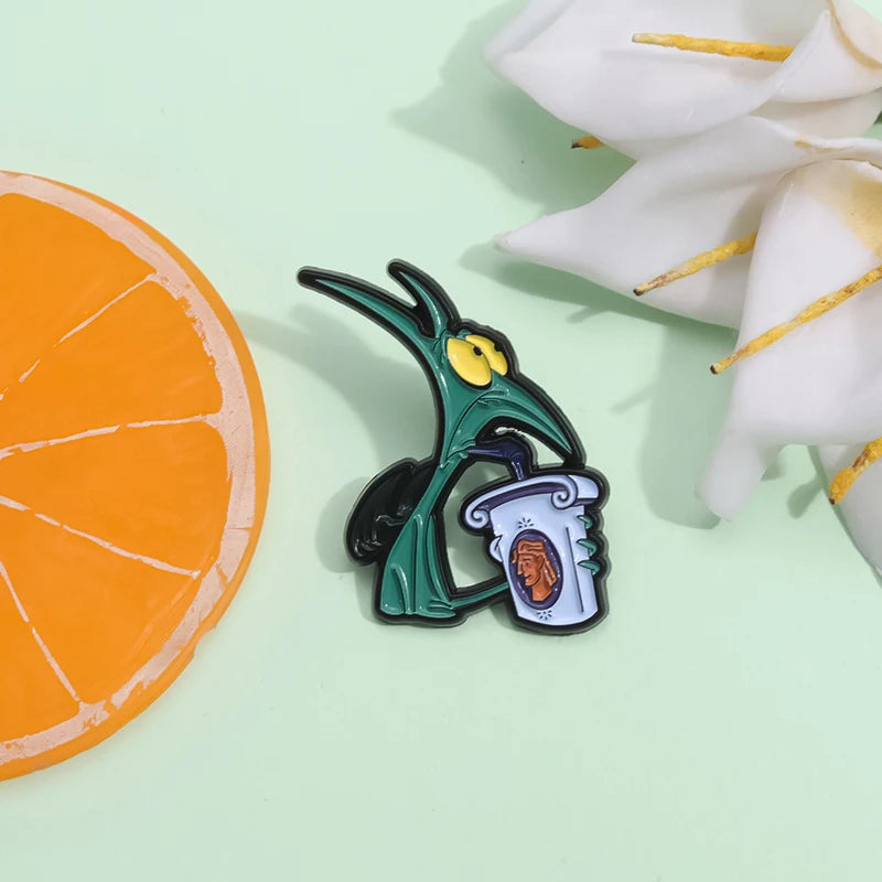 Hercules Panic Soda Enamel Pin – Funny Cartoon Brooch Badge